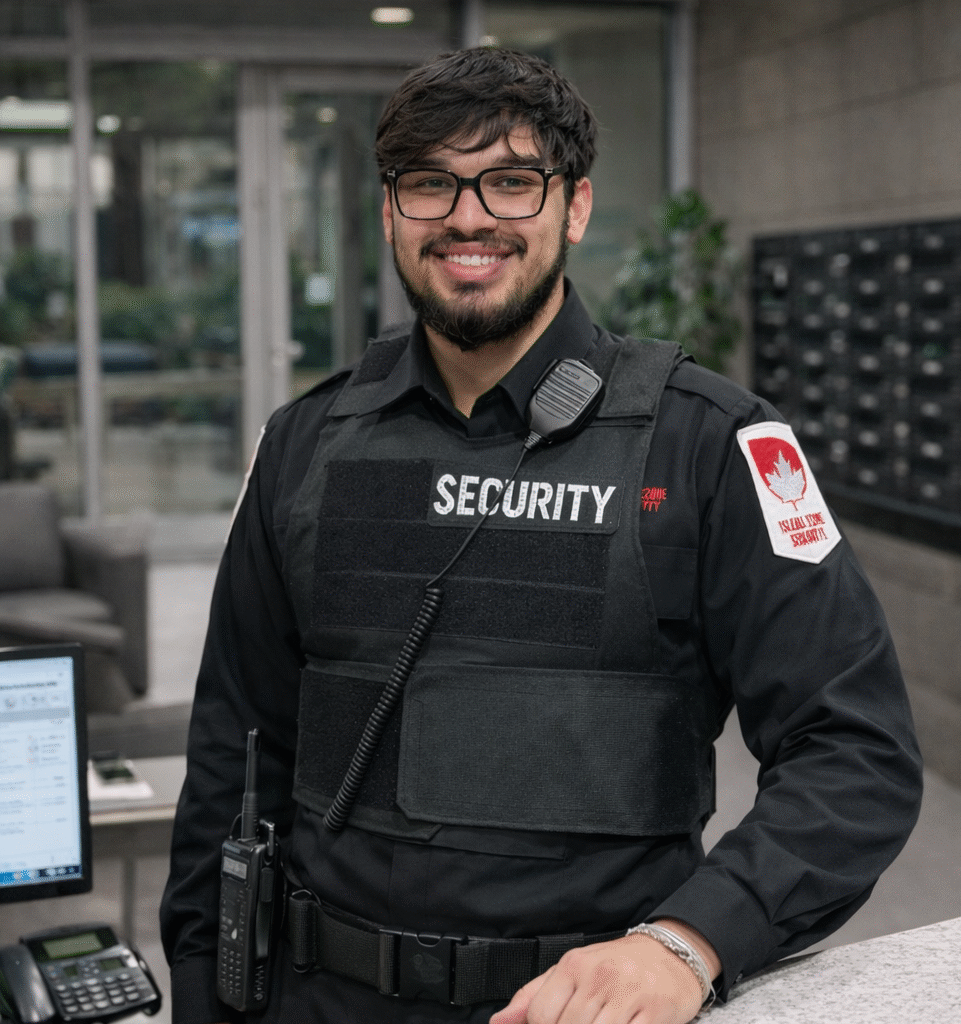 updated Security guard at concierge desk